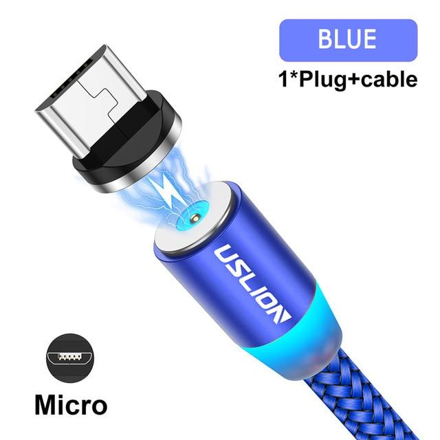 USLION – câble magnétique USB de Type C à charge rapide, chargeur